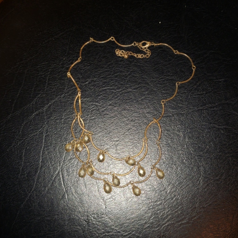 Vintage 3-tier necklace bronze